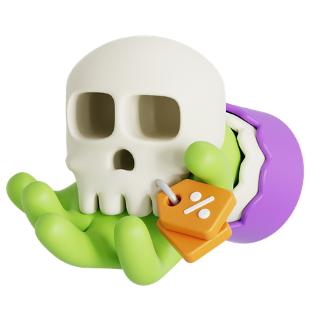 Skull discount  3D Icon