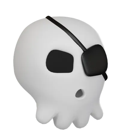 Skull Eyepatch  3D Icon