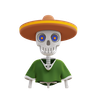 dia de los muertos emoji 3d