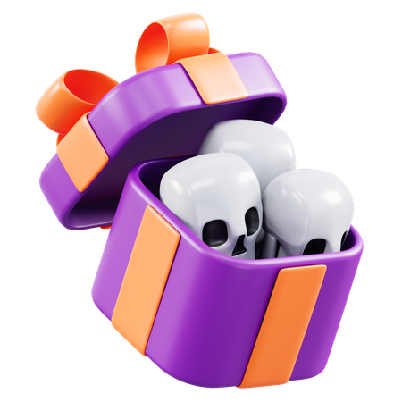 Skull Gift  3D Icon