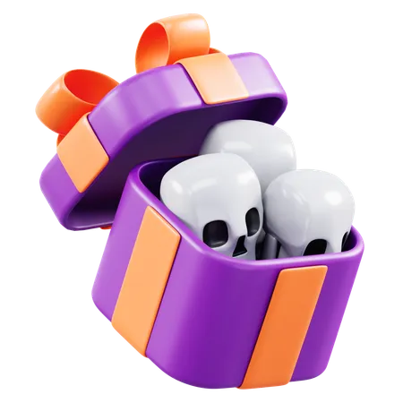 Skull Gift  3D Icon