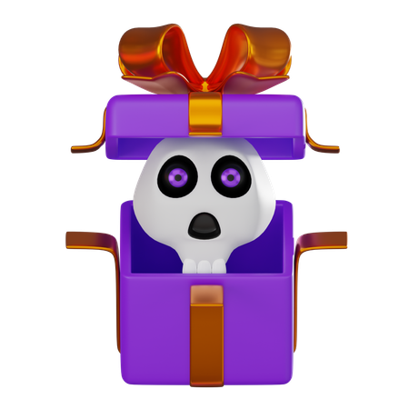 Skull Gift  3D Icon