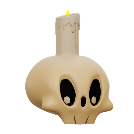 Skull Head Candles  3D Icon