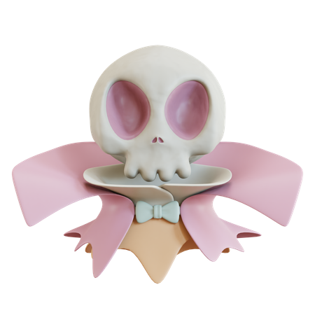 Skull In Vampire Uniform  3D Icon