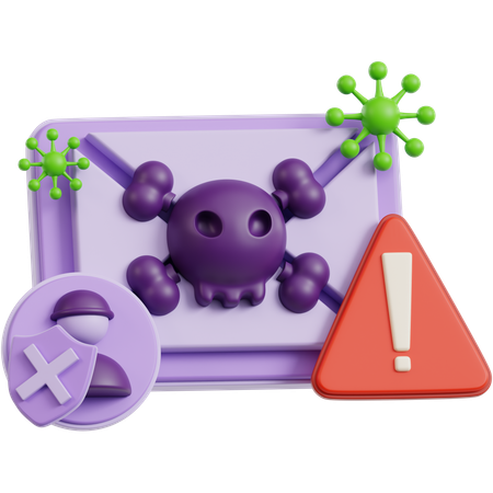 Skull Letter  3D Icon