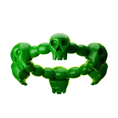 Skull And Creepy Illustration 3D Icon