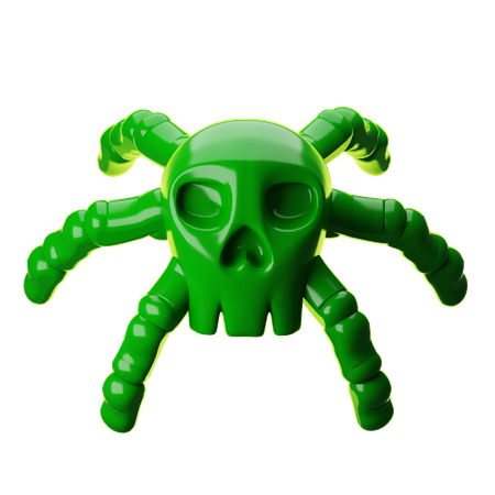 Skull Spider  3D Icon