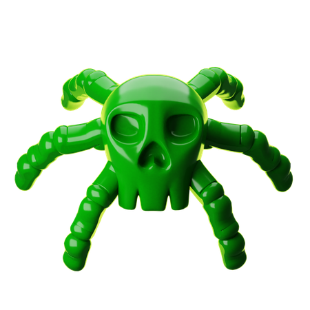 Skull Spider  3D Icon