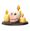 Skull with Candle