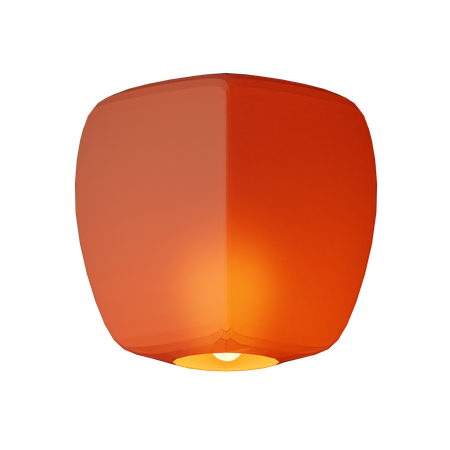 Sky Lantern  3D Illustration