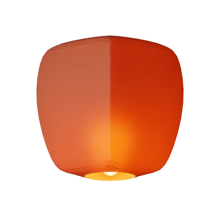 Sky Lantern  3D Illustration