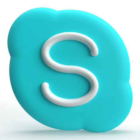 スカイプ  3D Icon