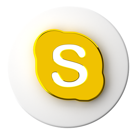 スカイプ  3D Icon