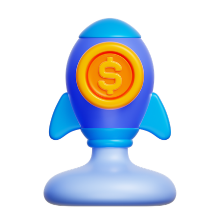 Skyrocketing  3D Icon