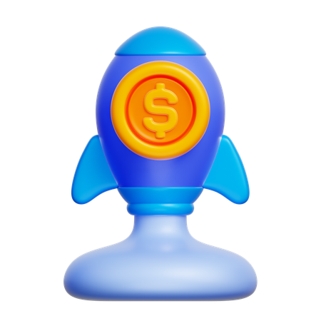 Skyrocketing  3D Icon