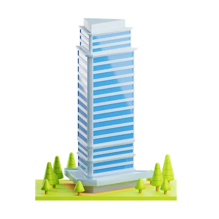 3 D Illustration Real Estate Skyscraper 3D Icon