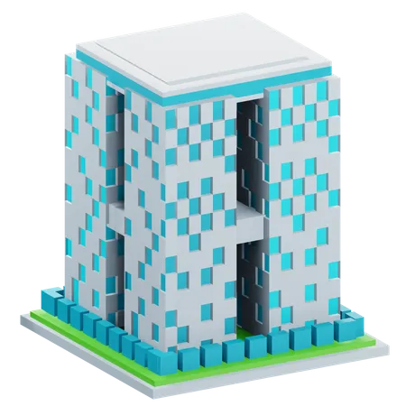 3 D Skyscraper Illustration With Transparent Background 3D Icon