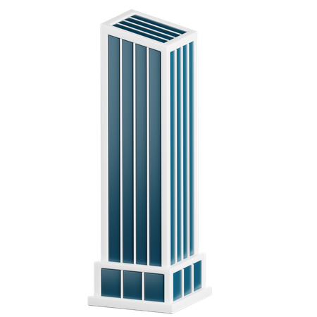 Slanted Roof Tower  3D Icon