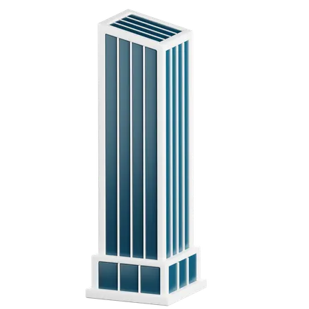 Slanted Roof Tower  3D Icon