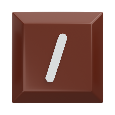 Slash Keyboard Key  3D Icon