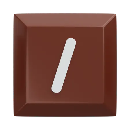 Slash Keyboard Key  3D Icon