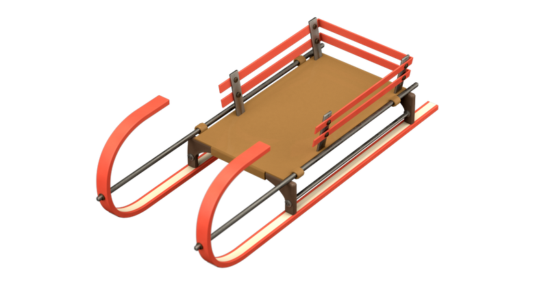 Sled  3D Illustration