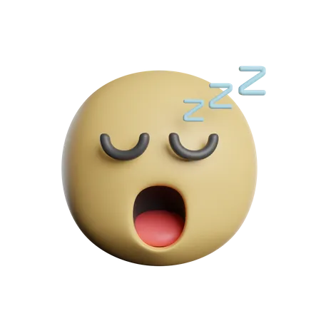 Emoticon Sleep Face 3D Icon