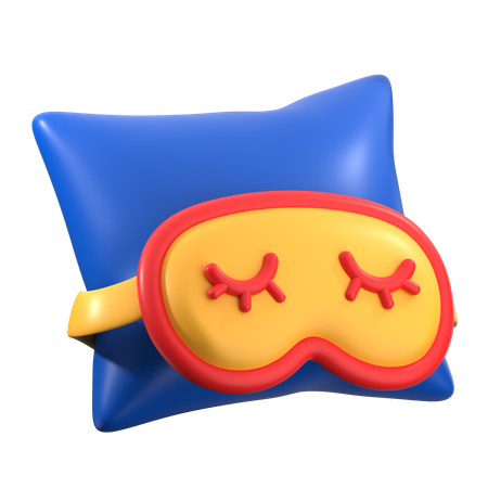 Sleep Mask and Pillow  3D Icon