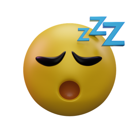 Premium Sleeping Emoji 3D Icon download in PNG, OBJ or Blend format