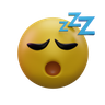 sleeping face emoji 3d illustration