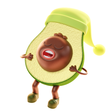 Sleeping Avocado  3D Icon