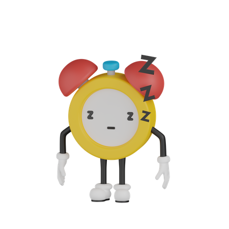 Sleeping Cartoon Character  3D Icon