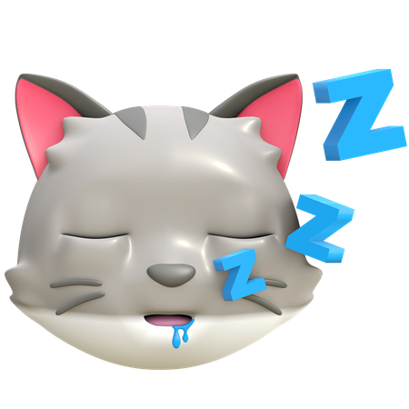 Sleeping cat  3D Emoji