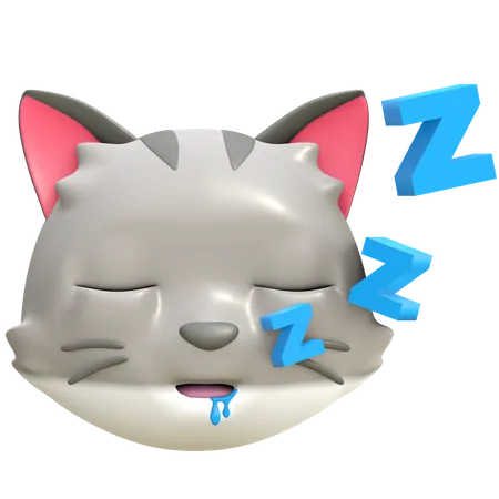 Sleeping cat  3D Emoji