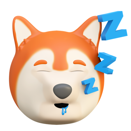 Sleeping dog  3D Emoji
