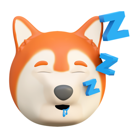 Sleeping dog 3D Illustration