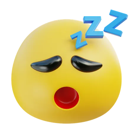 眠っている絵文字  3D Icon