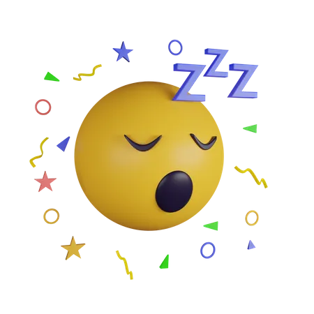Sleeping Emoji 3 D Icon Contains PNG BLEND GLTF And OBJ Files 3D Icon