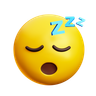 sleeping face emoji 3d illustration