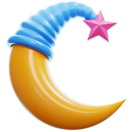 Sleeping Moon  3D Icon