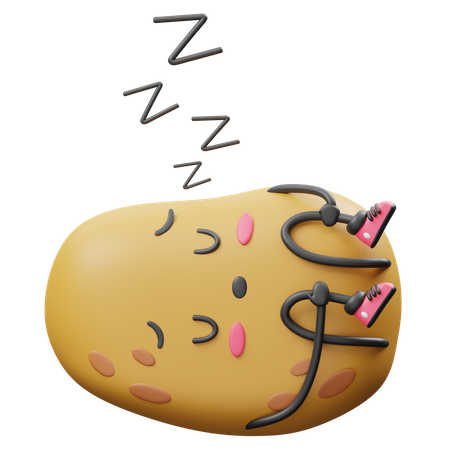 Sleeping Potato  3D Icon