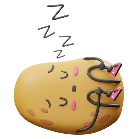 Sleeping Potato 3D Icon