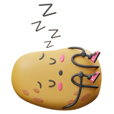 Sleeping Potato  3D Icon