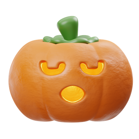 Sleeping Pumpkin  3D Icon