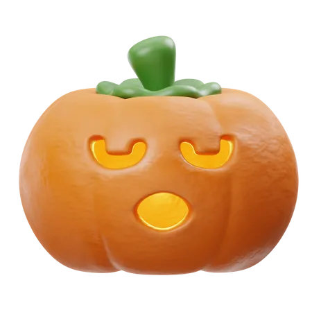 Sleeping Pumpkin  3D Icon