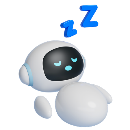 Sleeping Robot  3D Icon
