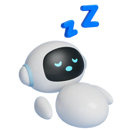 Sleeping Robot  3D Icon