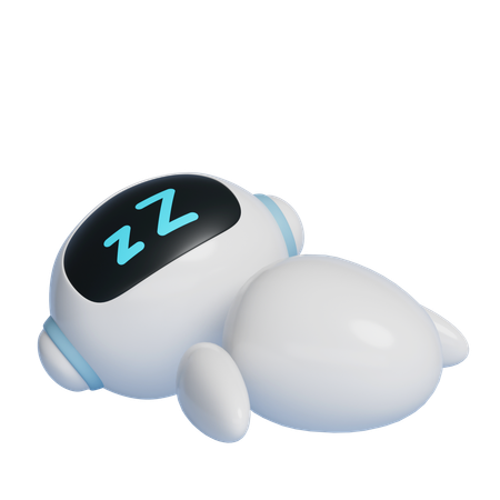 Sleeping Robot  3D Icon