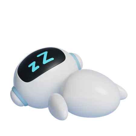 Sleeping Robot  3D Icon