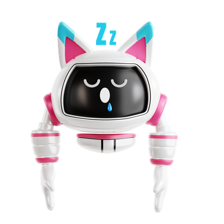 Sleeping Robot  3D Icon